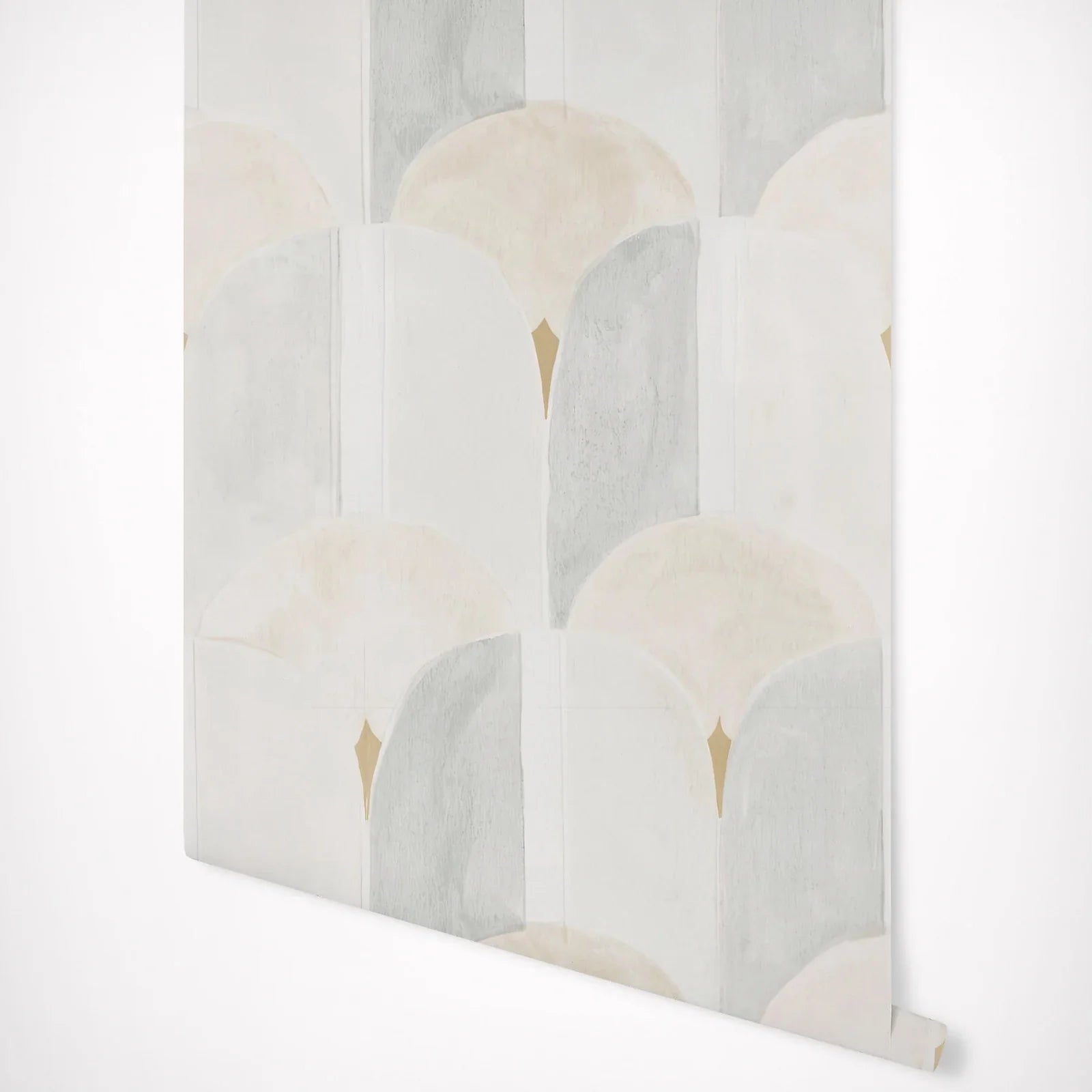 Geometrisch Behang Beige - Vlies / 50cm x 300cm