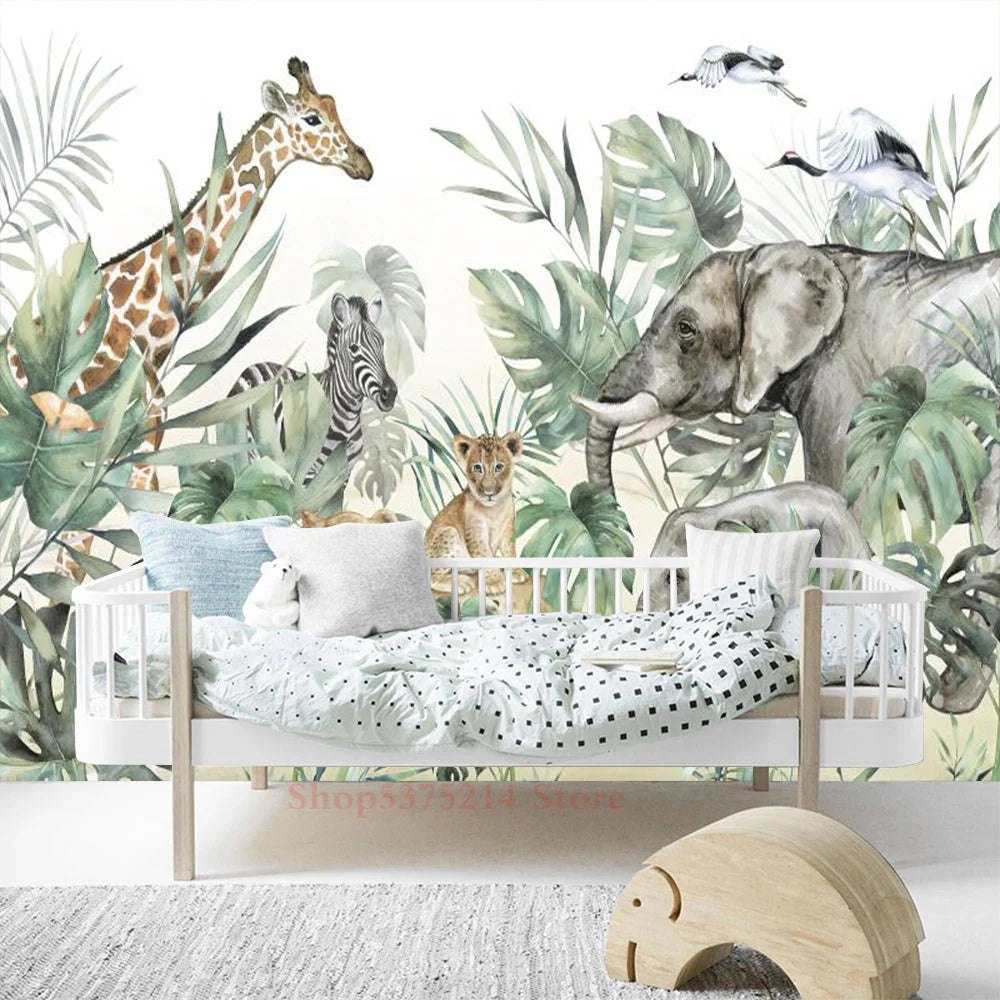 Giraffe Behang Babykamer - 3d relief / 1 vierkante meter